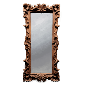 Carved Wood Mirror Frame PNG kxa77 PNG