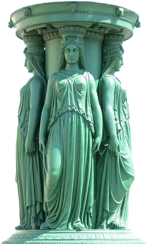 Caryatid Column Sculpture PNG Image