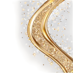 Cascading Gold Sparkle Waves Png Xfy33 PNG Image