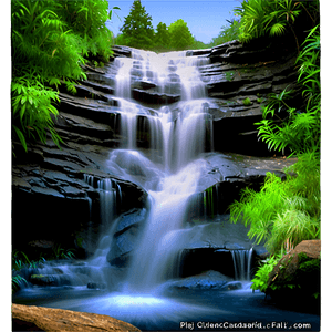 Cascading Waterfall PNG 06252024 PNG with transparent background