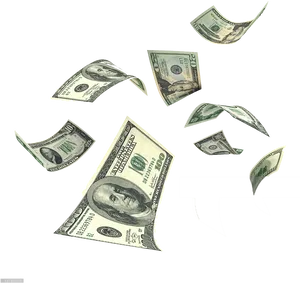 Cash Falling Black Background.jpg PNG Image