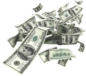 Cash Windfall Illustration PNG Image