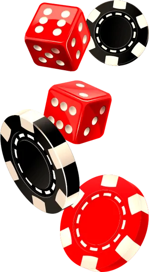 Casino Diceand Chips PNG Image