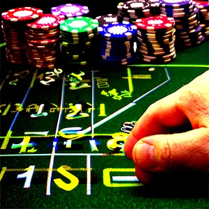 Casino Table Games Chips Hand Placement PNG Image