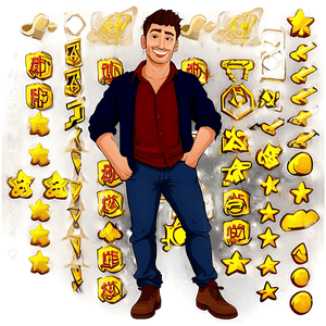 Cast Cartoon Style PNG 06202024 PNG with transparent background