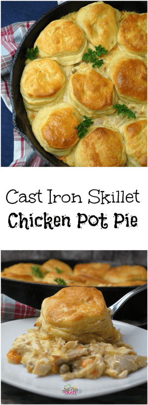 Cast Iron Skillet Chicken Pot Pie PNG image with transparent background
