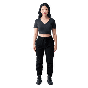 Casual Black Pants PNG gki PNG