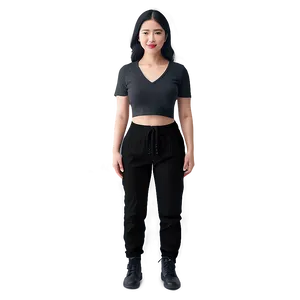 Casual Black Pants Png Gki PNG Image