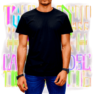 Casual Black T Shirt PNG swu PNG