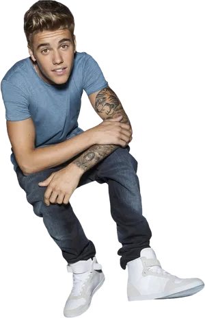 Casual Male Celebrity Pose PNG Image