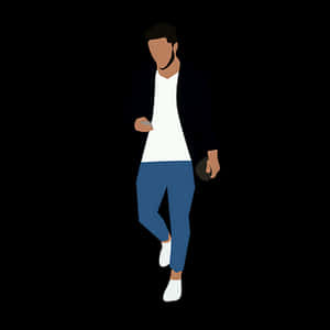 Casual Man Walking Vector PNG with transparent background