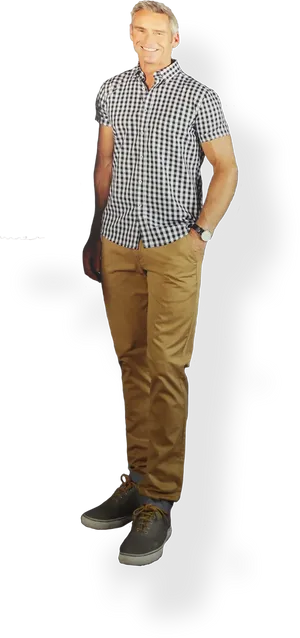 Casual Menswear Summer Style PNG Image