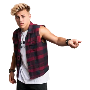 Casual Style Young Man Pointing PNG Image