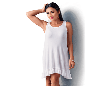 Casual White Sundress PNG nar90 PNG