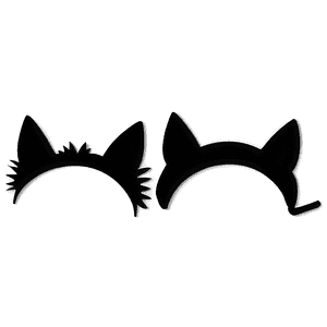 Cat Ears Silhouette PNG qyi PNG