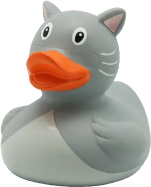 Cat Themed Rubber Duck PNG Image