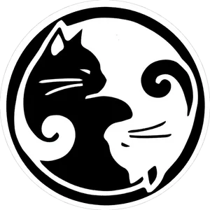 Cat Yin Yang PNG Image