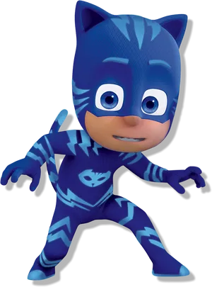 Catboy P J Masks Action Pose PNG Image