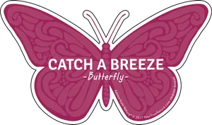 Catch A Breeze Butterfly Graphic PNG Image