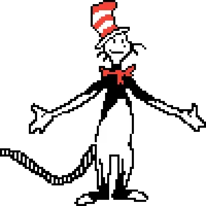 Catinthe Hat Pixel Art PNG Image