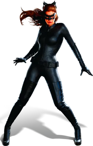 Catwoman Action Pose PNG Image