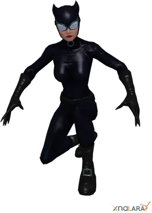 Catwoman Action Pose3 D Render.png PNG Image