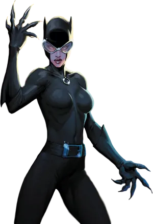 Catwoman Iconic Pose PNG Image