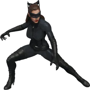 Catwoman_ In_ Action_ Pose.png PNG Image