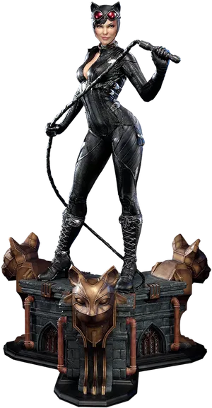 Catwoman Statue Pose PNG Image