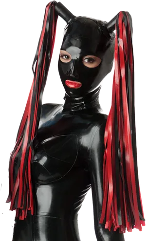 Catwomanin Black Latex Costume PNG Image