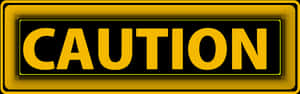 Caution Sign Banner PNG image with transparent background