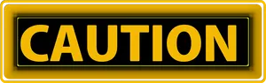 Caution Sign Banner PNG Image