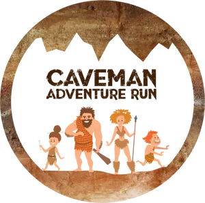 Caveman Adventure Run Graphic PNG Image