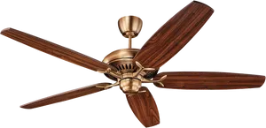 Ceiling Fan Bronze Finish PNG Image