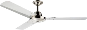 Ceiling Fan Silver Blades PNG Image