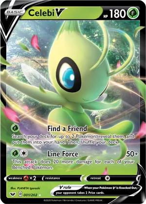 Celebi V Pokemon Card PNG Image