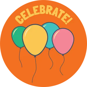 Celebrate Balloons Graphic PNG Image