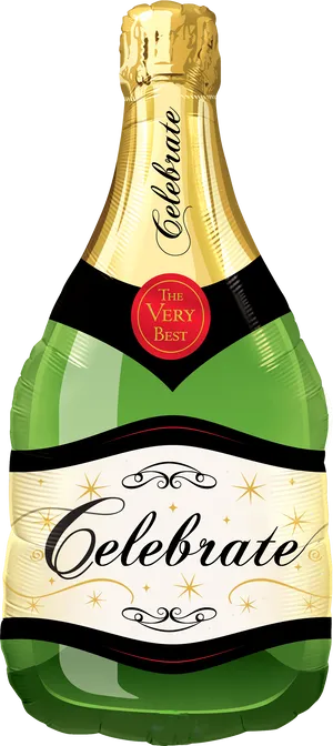 Celebrate Champagne Bottle PNG Image