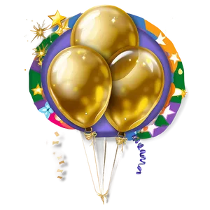 Celebration Gold Balloon Png 91 PNG Image