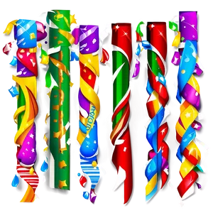 Celebration Streamers Clipart Png Nvs78 PNG Image