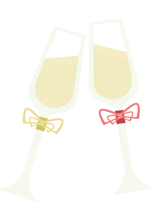 Celebratory Champagne Glasses PNG Image