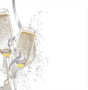 Celebratory Champagne Toast PNG Image