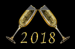Celebratory Champagne Toasting2018 PNG image with transparent background