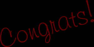 Celebratory Congrats Text PNG image with transparent background