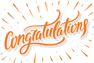 Celebratory Congratulations Graphic PNG Image