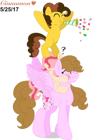 Celebratory Ponies Artwork_512517 PNG Image