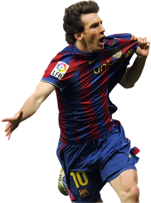 Celebratory Soccer Player PNG Image