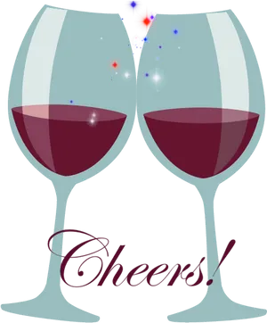 Celebratory Wine Glasses Cheers PNG Image