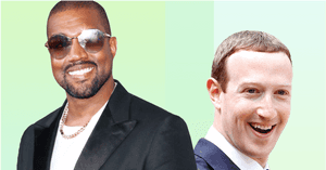 Kanye West And Mark Zuckerberg Forget Their Worries - Illustration PNG image with transparent background