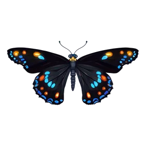 Celestial Black Butterfly Png 06252024 PNG Image